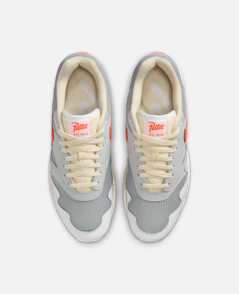 RAFFLE: Patta X Nike Air Max 1 (White/Hyper Crimson-Pure Platinum)