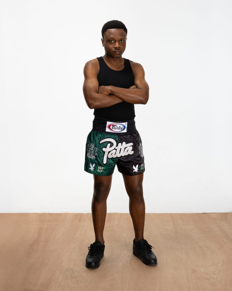 Patta x Fairtex Homecoming 2025 Muay Thai Shorts (Multi/Black/Green)