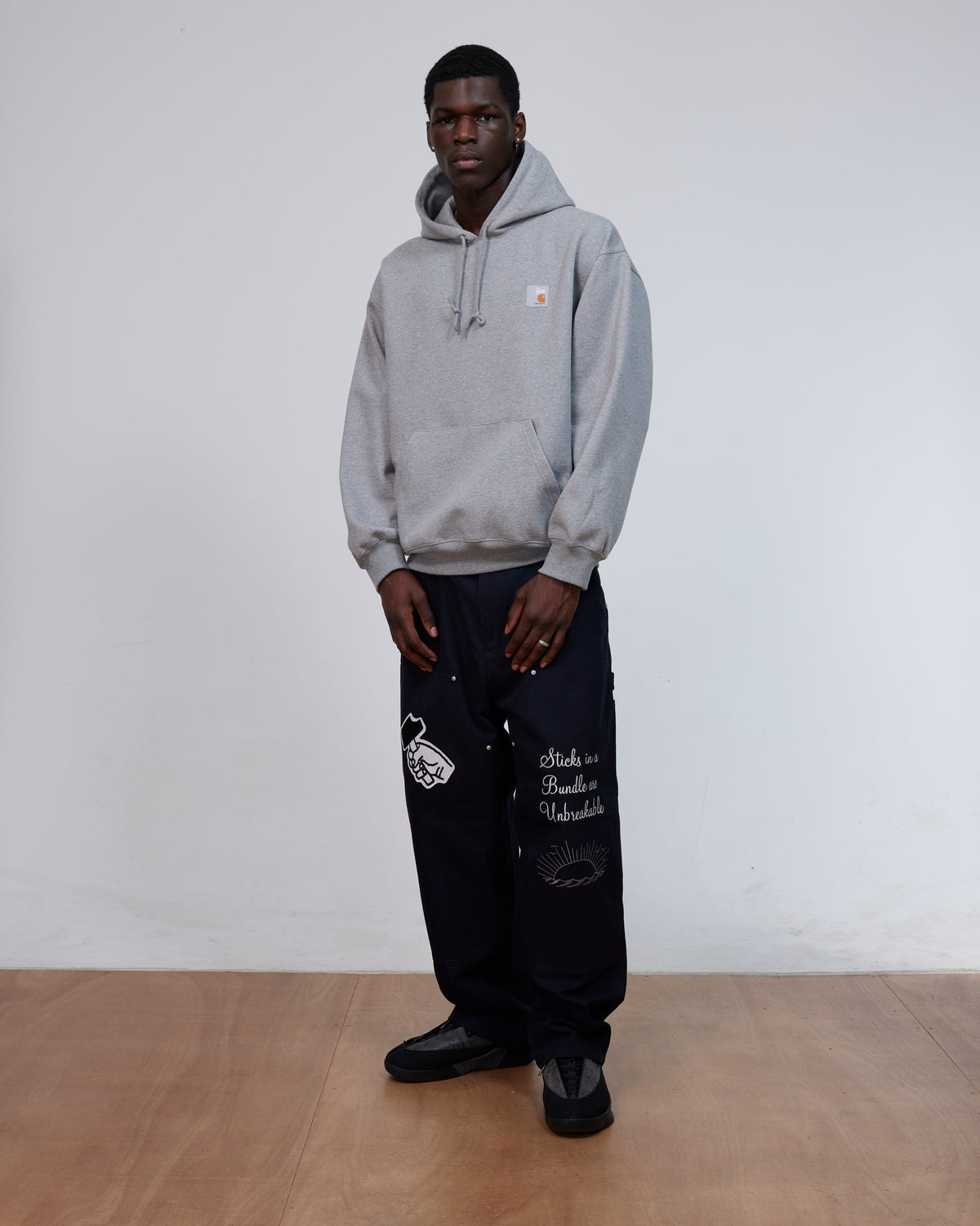 Patta x Carhartt Hooded Sweatshirt (Grey Heather)
