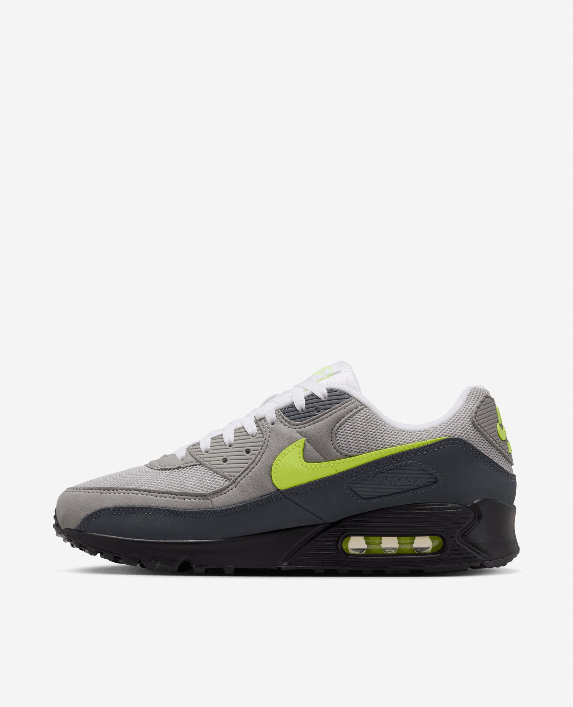 Nike Air Max 90 (Black/Neon Yellow-Anthracite-Light Charcoal-Pearl Grey-White)