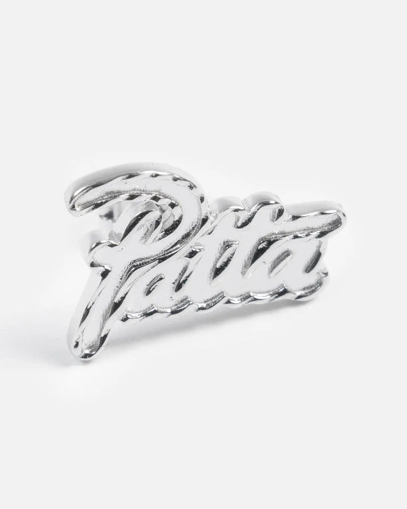 Patta Script Logo Silver Earring (Silver)