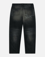 Patta Dark Dirty Whiskers Baggy Denim Pants (Black)
