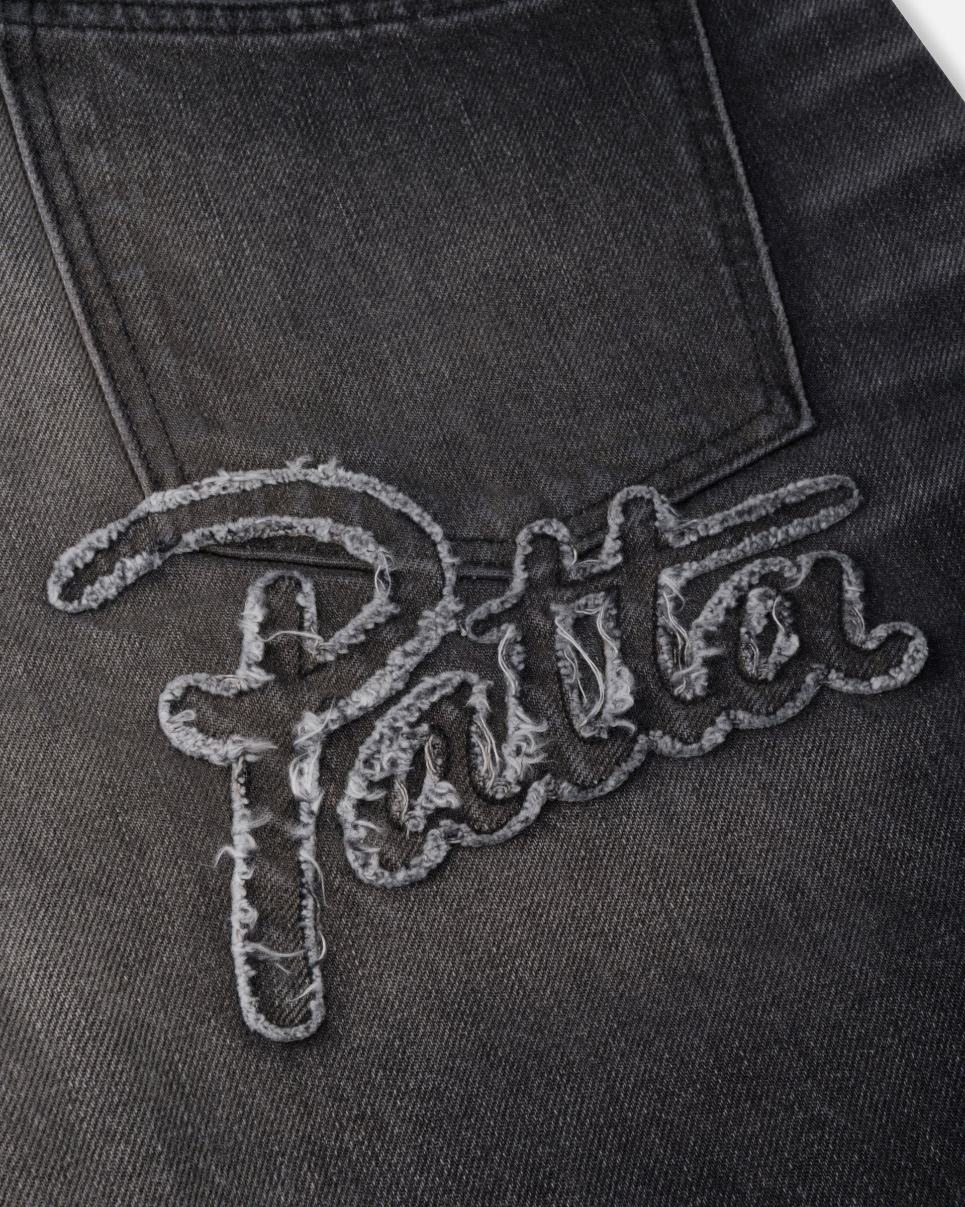 Patta Dark Dirty Whiskers Baggy Denim Pants (Black)