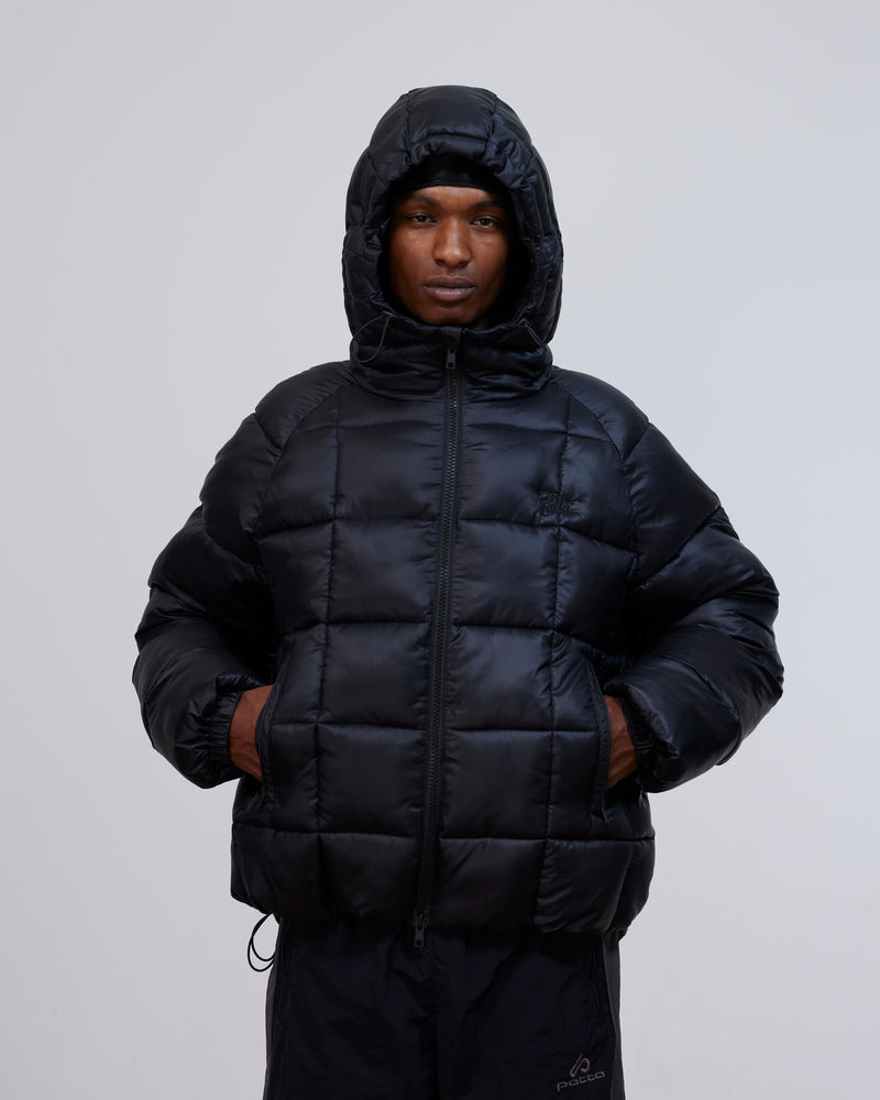 Patta Square Quilted Puffer Jacket (Black)
