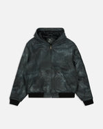 Patta Leather Hooded Bomber Jacket (Black)