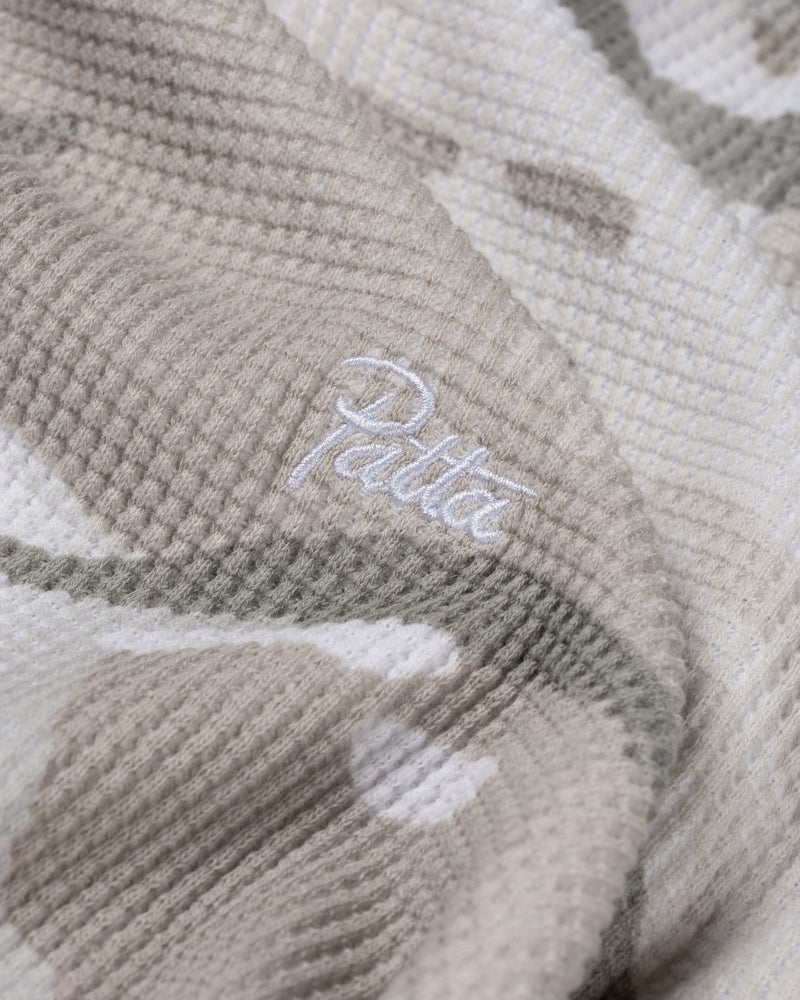 Patta Ghost Spray Camo Waffle Long Sleeve (Pussywillow Grey)