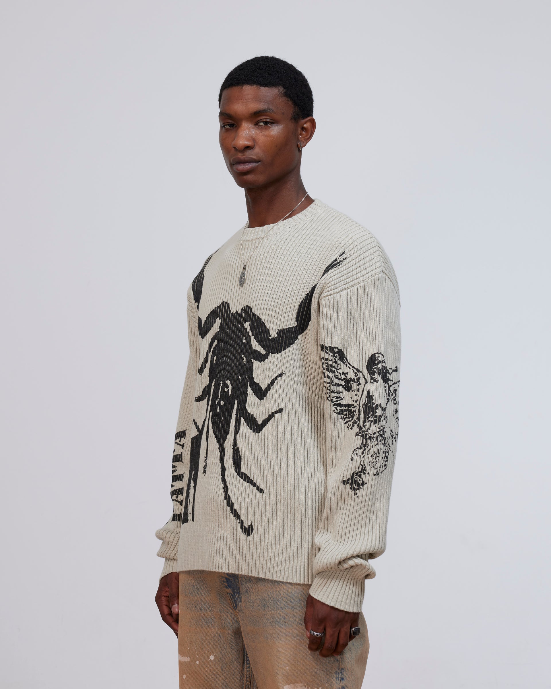Patta Scorpio Knitted Jumper (Plaza Taupe)