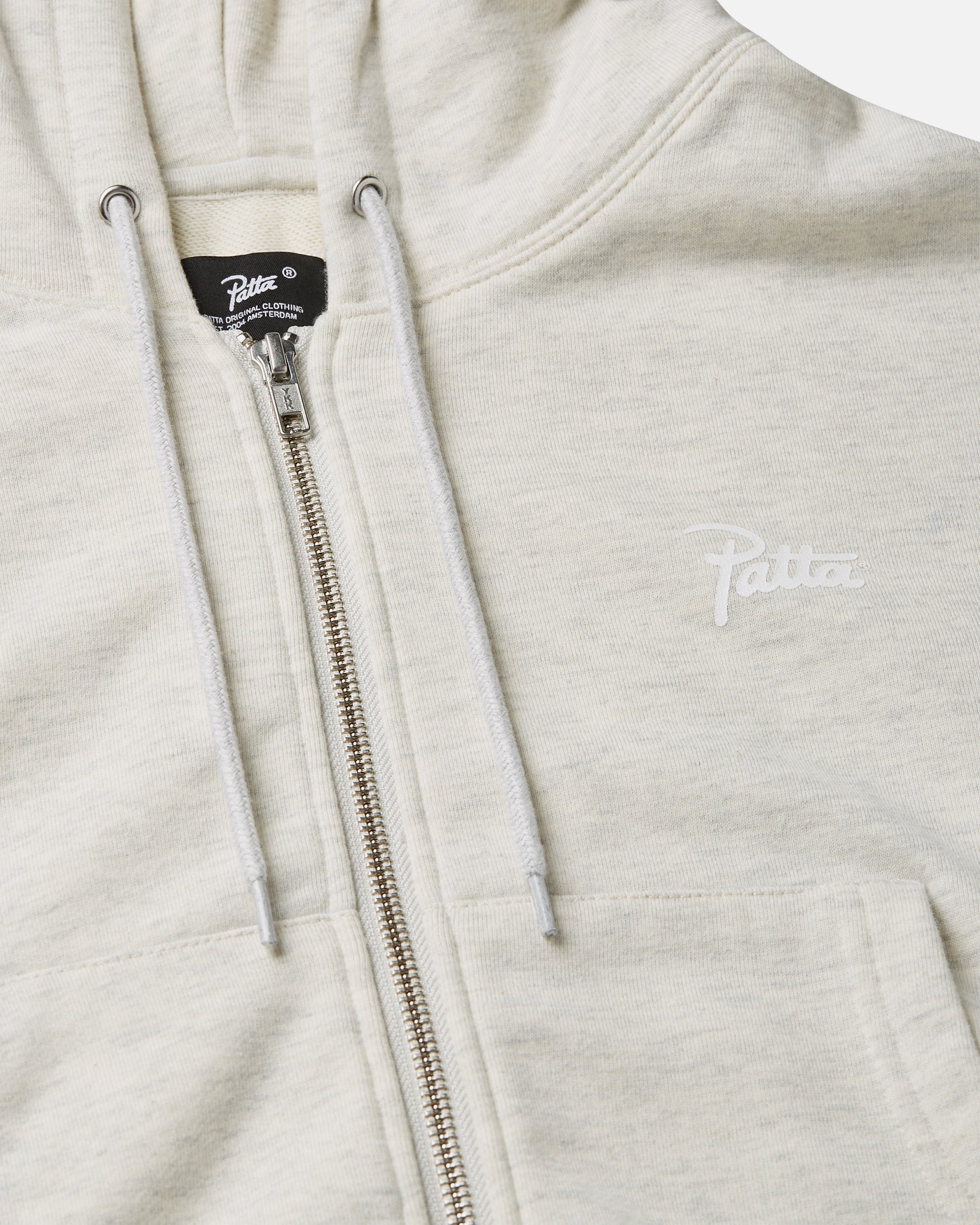 Patta Femme Lounge Zip-Up Hooded Sweater (Light Melange Grey)