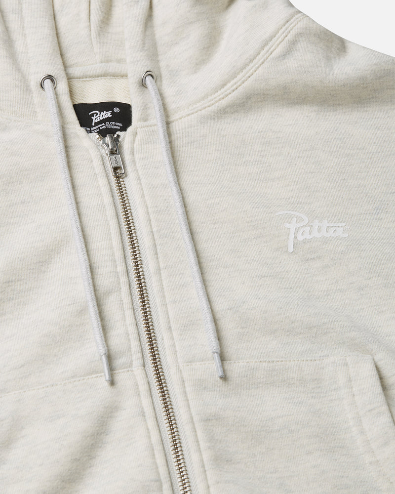 Patta Femme Lounge Zip-Up Hooded Sweater (Light Melange Grey)