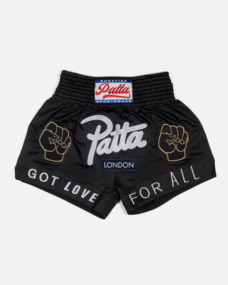 Patta London Chapter Muay Thai Shorts (Black)