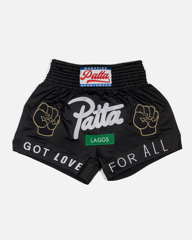 Patta Lagos Chapter Muay Thai Shorts (Black)