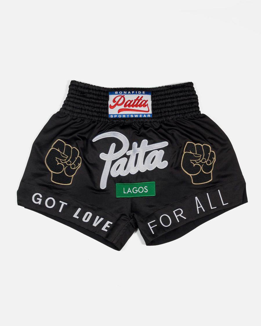 Patta Lagos Chapter Muay Thai Shorts (Black)