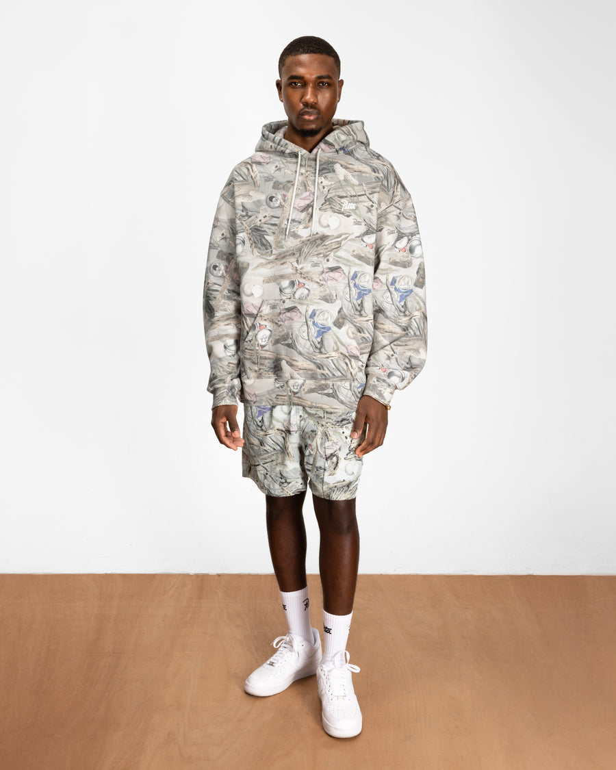 Patta Beach Print Boxy Hooded Sweater (Multi)