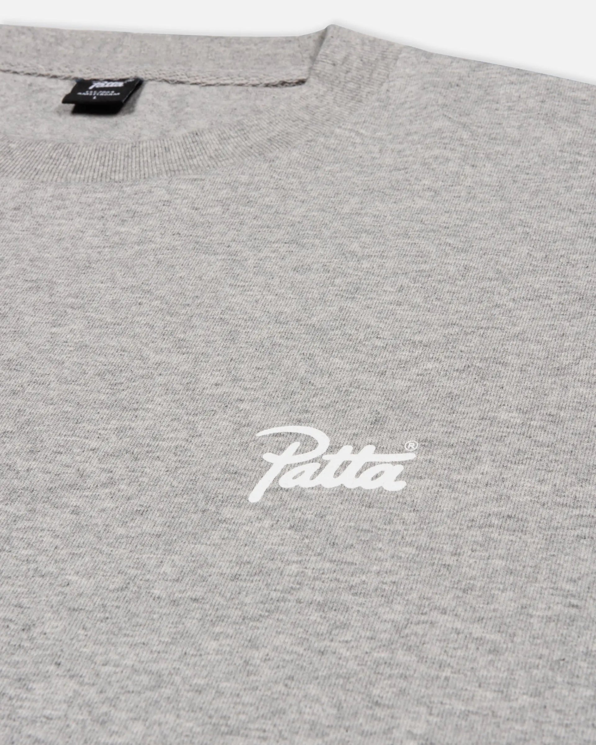 Patta Script Logo T-Shirt (Melange Grey)