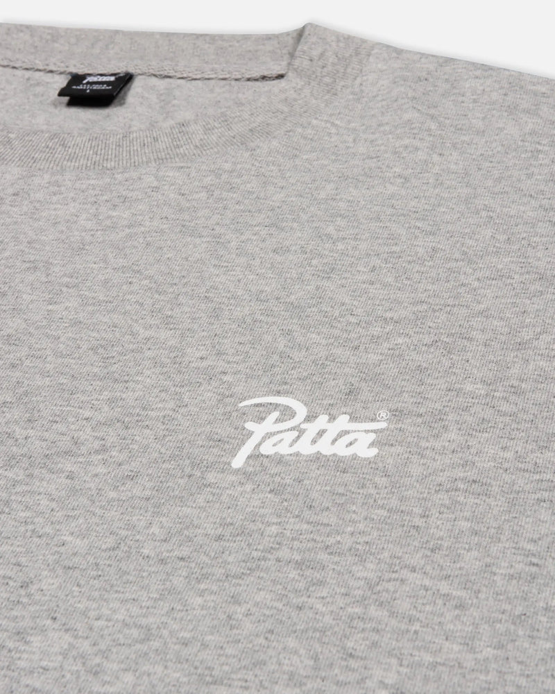 Patta Script Logo T-Shirt (Melange Grey)
