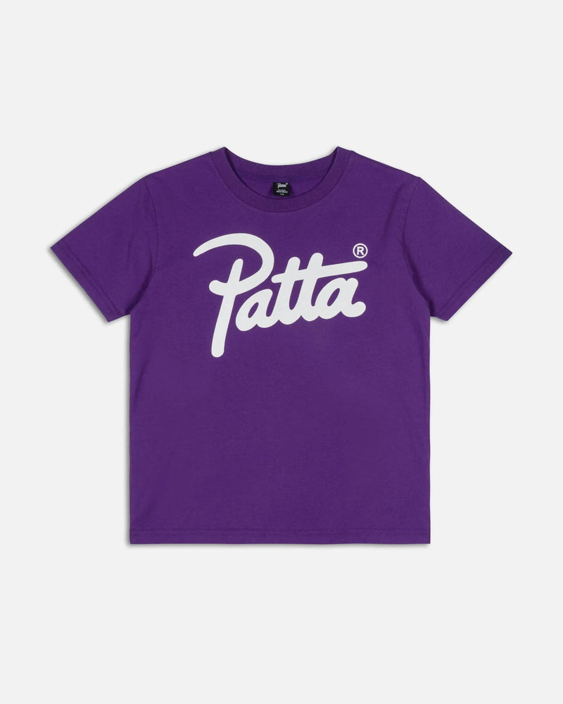 Patta Kids Script Logo T-Shirt (Picasso Lily)