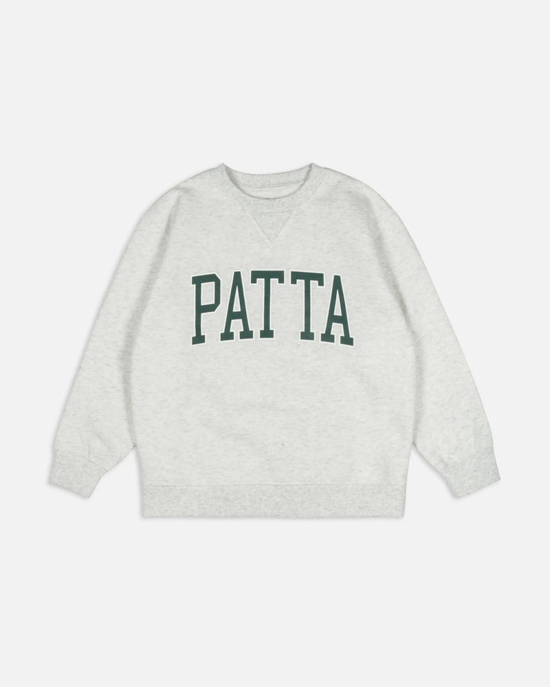 Patta Kids Arc Logo Crewneck Sweater (Light Melange Grey)