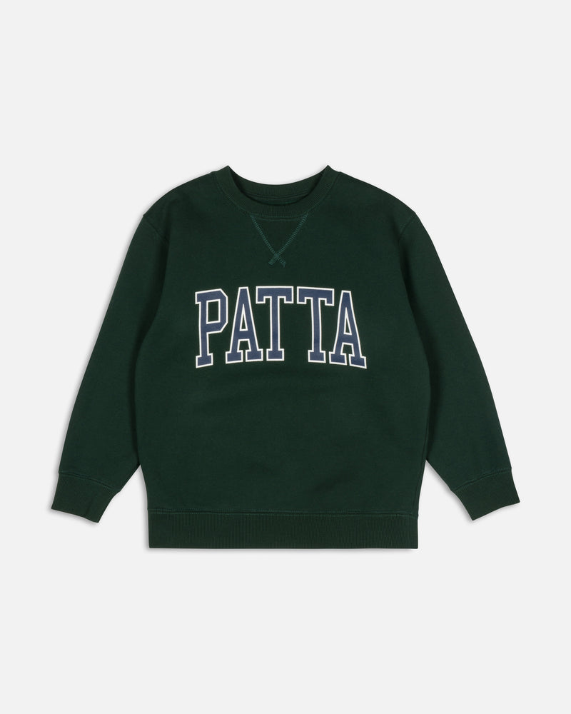 Patta Kids Arc Logo Crewneck Sweater (Pine Grove/Navy)
