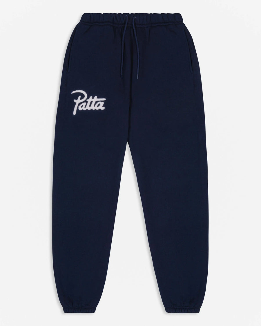 Patta Chenille Logo Jogging Pants (Black Iris)