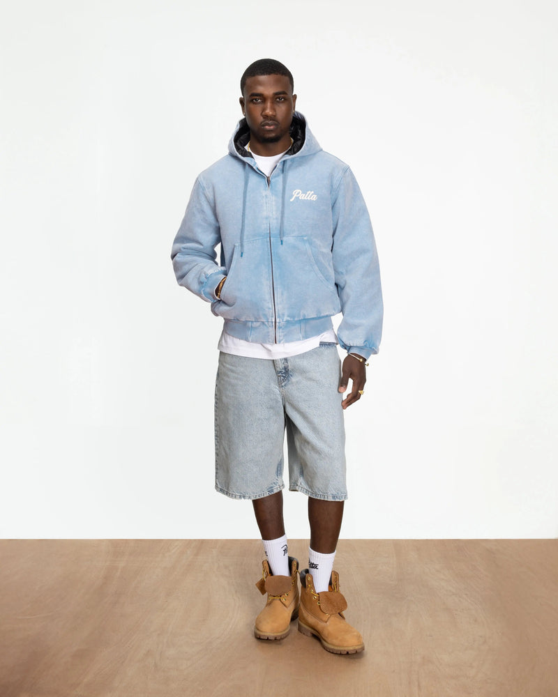 Patta Peace Canvas Hooded Jacket (Light Blue Denim)
