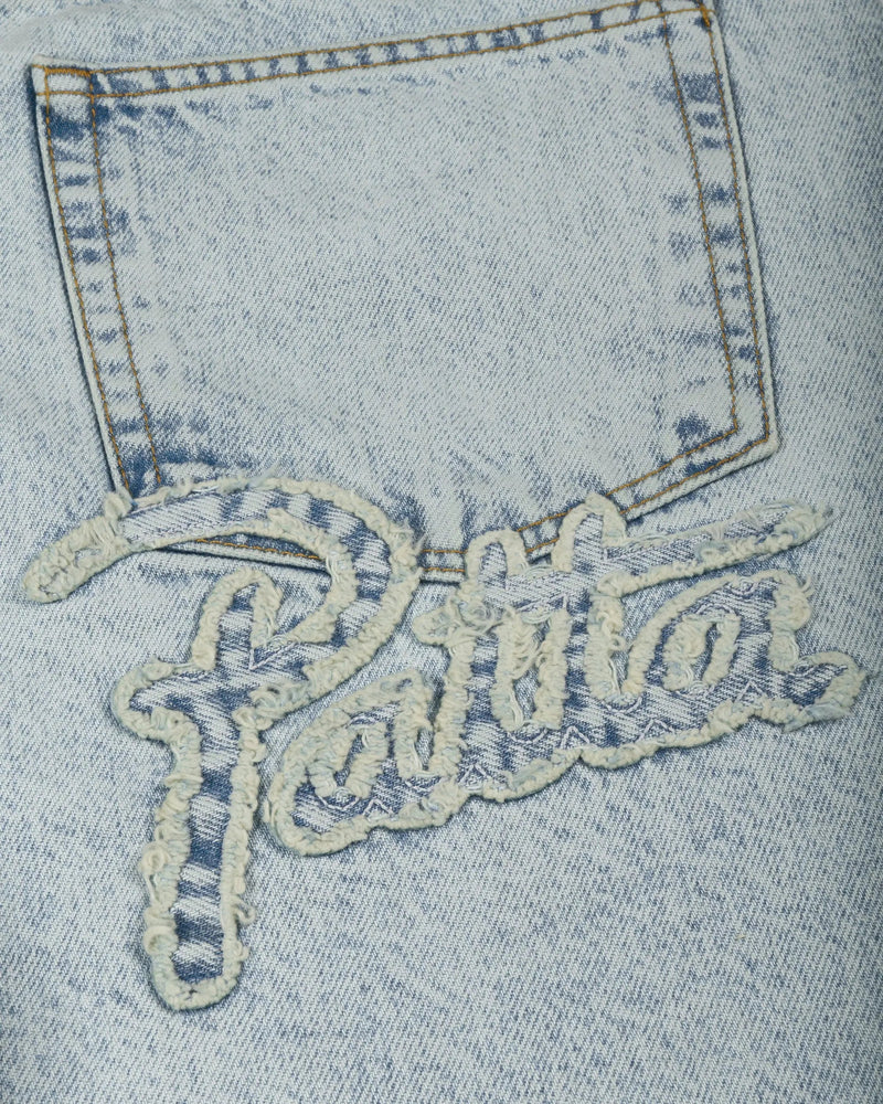 Patta Light Wash Denim Shorts (Light Blue Denim)