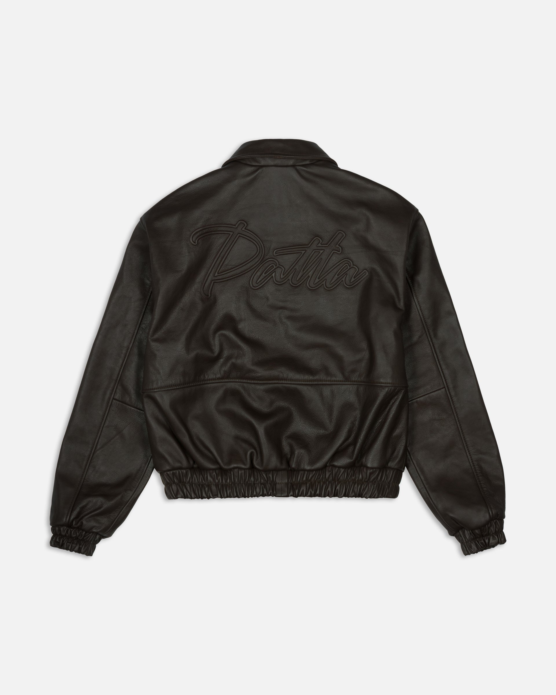 Patta Leather Bomber Jacket (Coffee Bean)