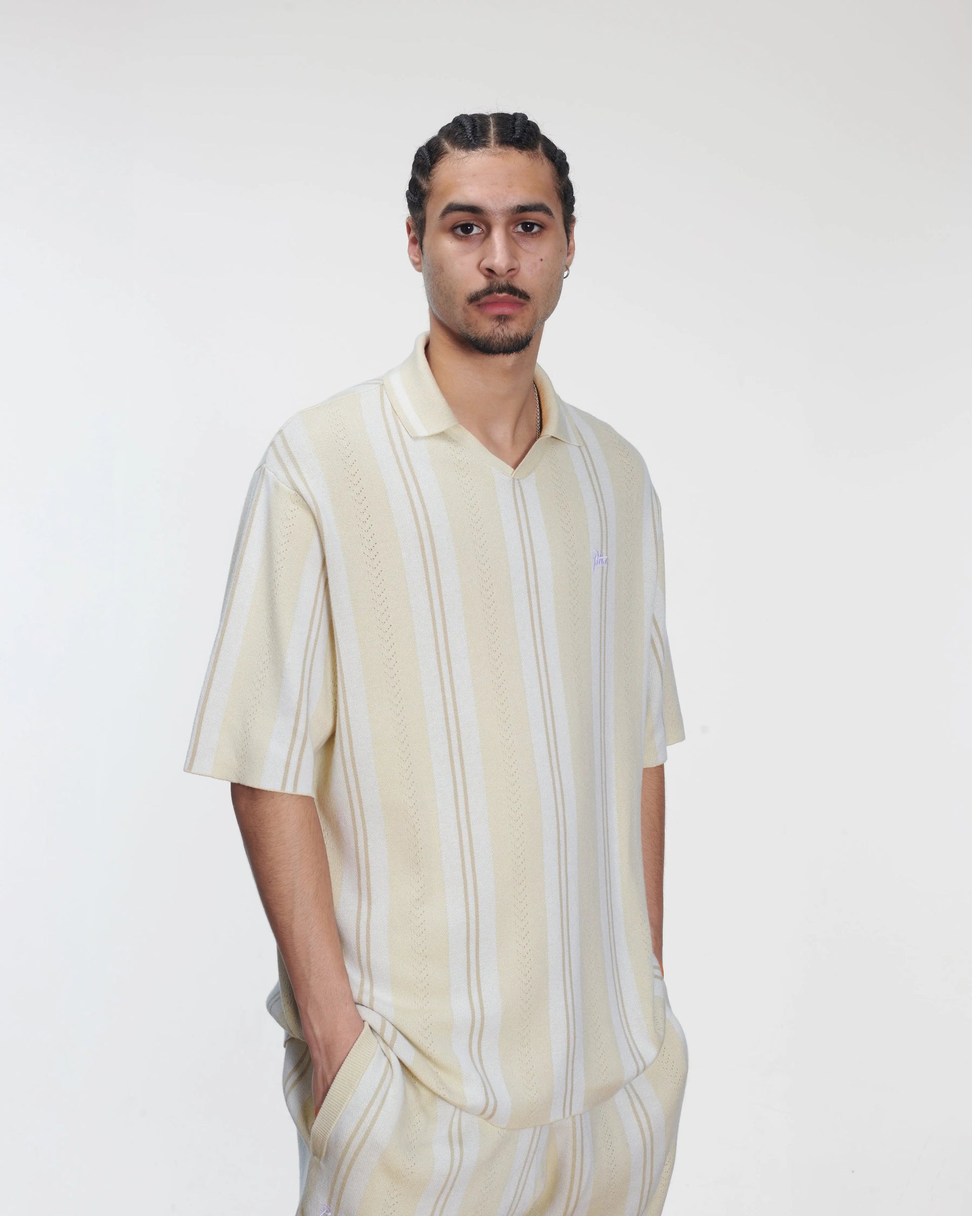 Patta Knitted Football Shirt (Oatmeal)