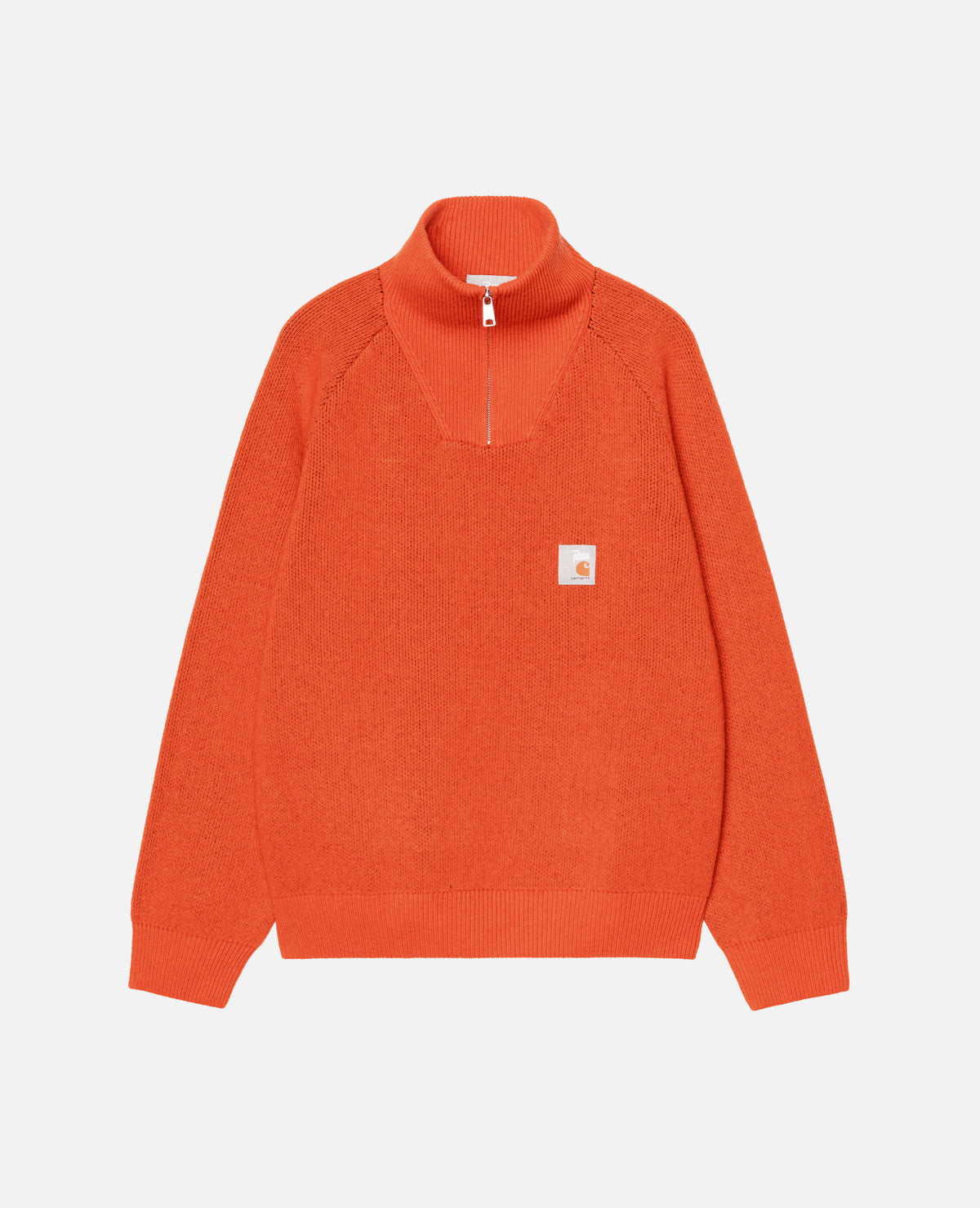 Patta x Carhartt Half-Zip Sweater (Safety Orange/Black)